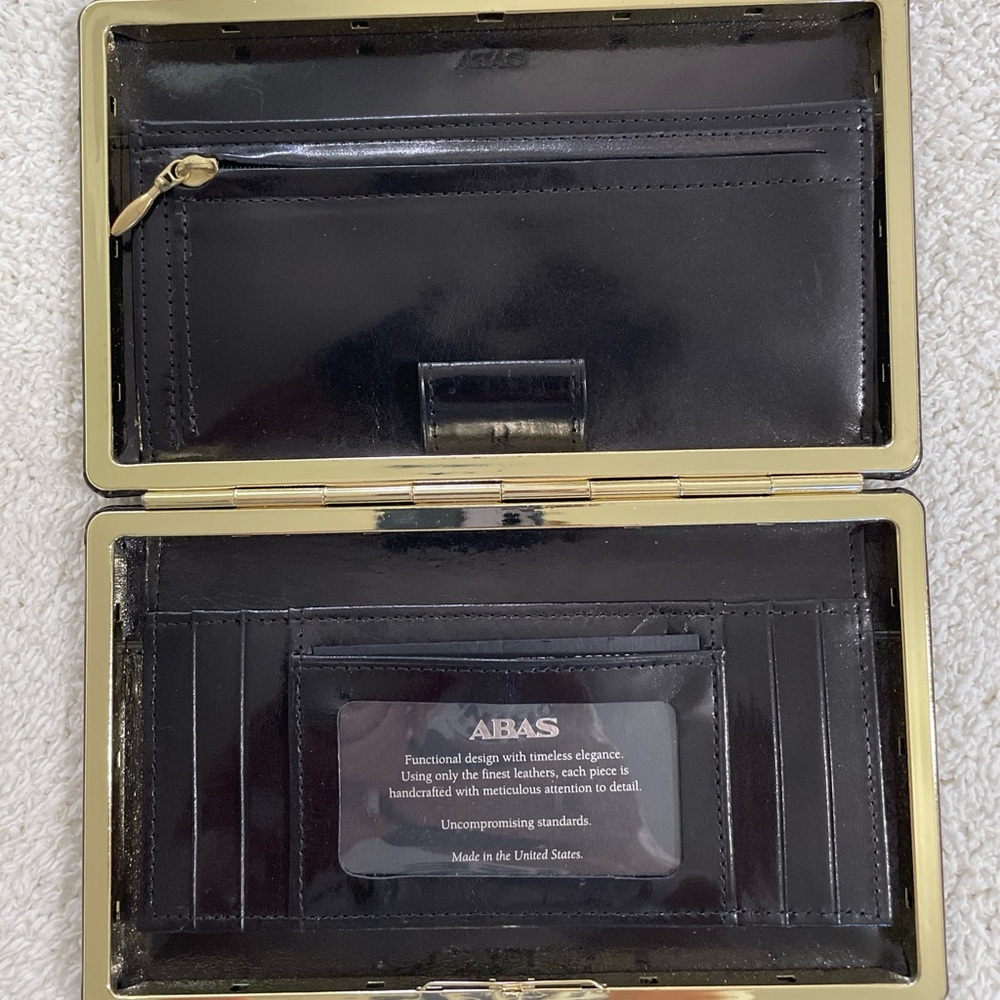 ABAS black leather wallet